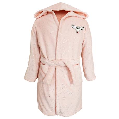 Robe de chambre brodée à capuche, harry potter hedwige Rose clair 1 - vertbaudet enfant 