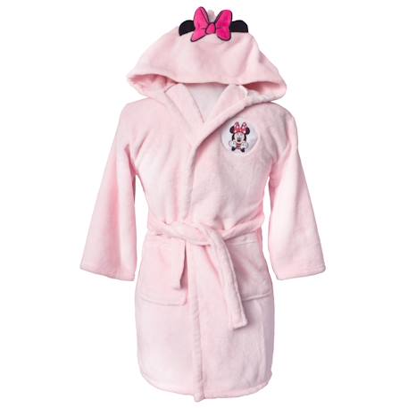 Fille-Pyjama, surpyjama-Robe de chambre brodée à capuche, disney minnie love