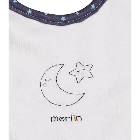 Bavoirs lot de 2 en coton - merlin Bleu 3 - vertbaudet enfant 