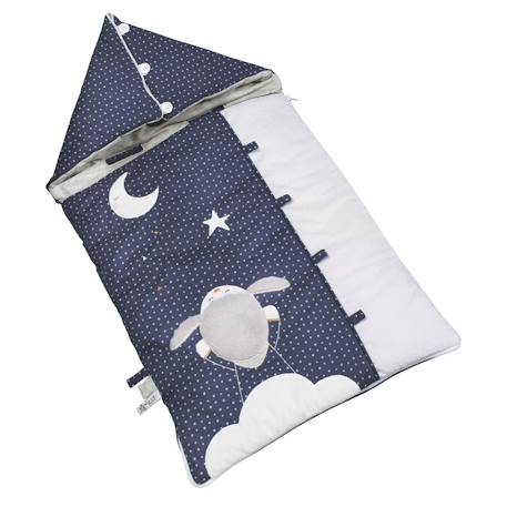Nid d'ange nomade bébé mouton en coton - merlin Bleu 2 - vertbaudet enfant 
