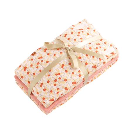 Protections de barreaux de lit en coton Beige+Beige foncé+Bleu/blanc+Ecru léopard+Moutarde+Rose+Rose foncé+Rouge+Vert+Vert tilleul 25 - vertbaudet enfant 