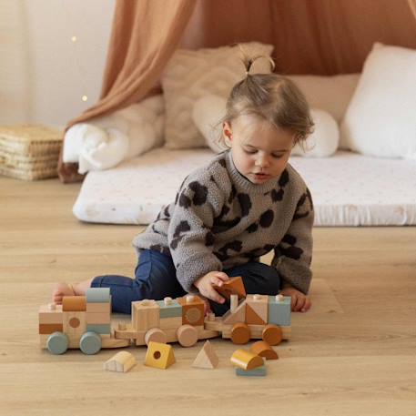Train en bois pour bébé Multicolore 6 - vertbaudet enfant 