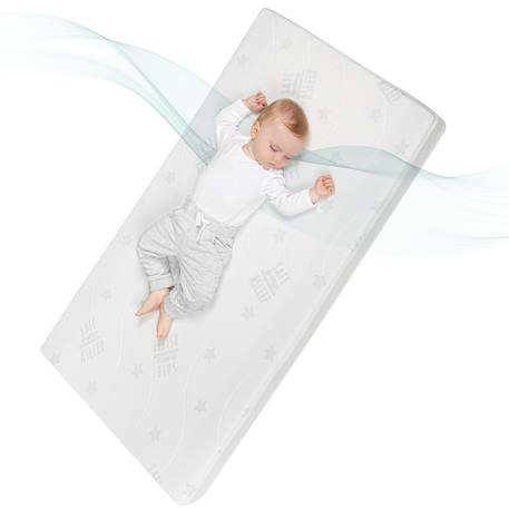 Matelas respirant et déhoussable air balance plus Blanc 6 - vertbaudet enfant 