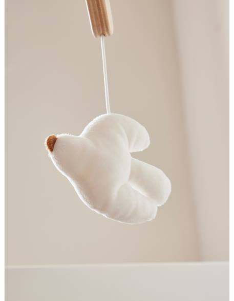 Mobile musical bras en bois - bali moka & snow Ecru 4 - vertbaudet enfant 