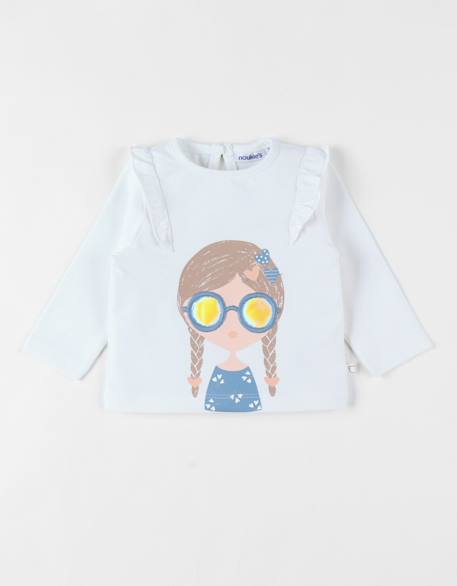 T-shirt fille Blanc 5 - vertbaudet enfant 