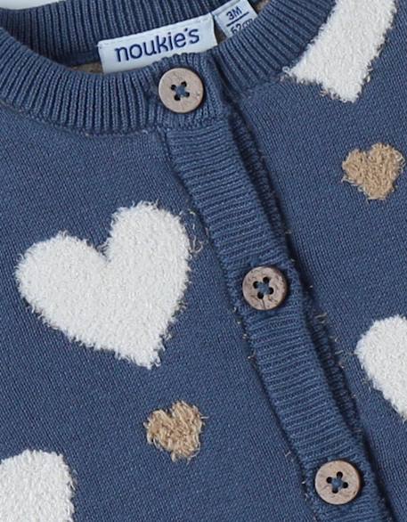Cardigan en tricot coeur Bleu 4 - vertbaudet enfant 