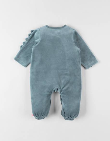 Pyjama en velours côtelé dino Bleu 3 - vertbaudet enfant 