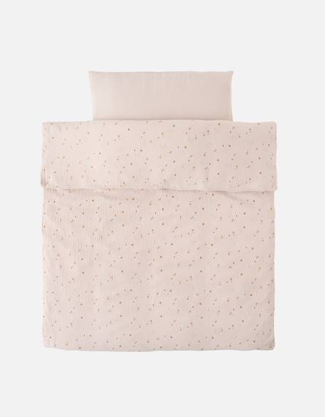 Housse de couette  mousseline de coton Beige 1 - vertbaudet enfant 