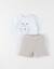 Ensemble t-shirt avec short coton Blanc 1 - vertbaudet enfant 
