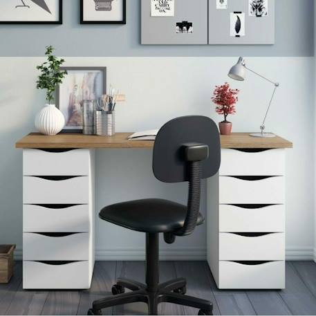 Bureau avec rangement sirius Blanc 1 - vertbaudet enfant 