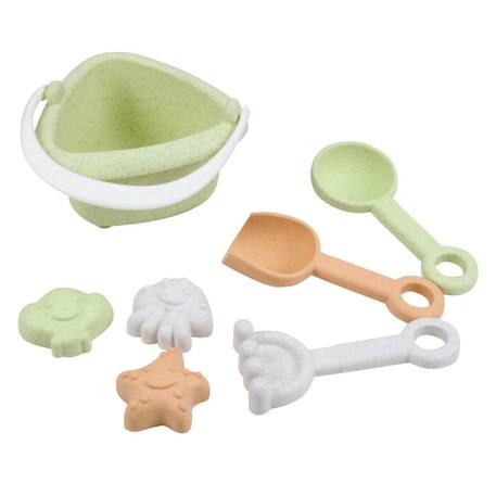 Mini set de plage & jardin - 7 pièces en paille de blé Multicolore 1 - vertbaudet enfant 