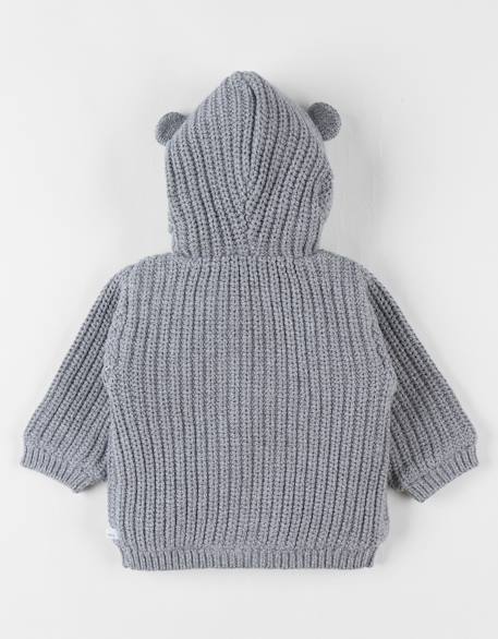 Mantelet en tricot Gris 3 - vertbaudet enfant 