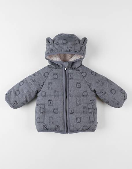 Veste déperlante groloudoux® et sherpa Gris 1 - vertbaudet enfant 