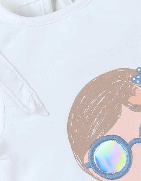 T-shirt fille Blanc 3 - vertbaudet enfant 
