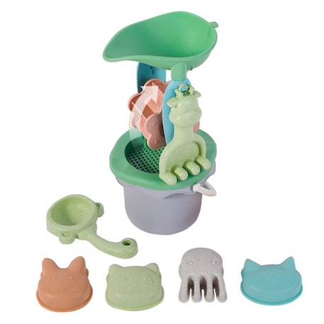 Set de plage & jardin - 8 pièces moulin en paille de blé Multicolore 1 - vertbaudet enfant 