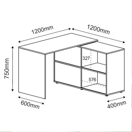 Bureau d'angle angus Blanc 4 - vertbaudet enfant 