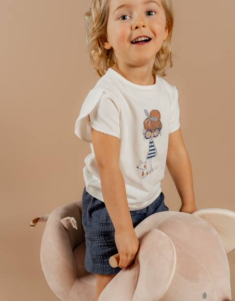 Ensemble t-shirt avec short coton Blanc 2 - vertbaudet enfant 