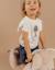 Ensemble t-shirt avec short coton Blanc 2 - vertbaudet enfant 
