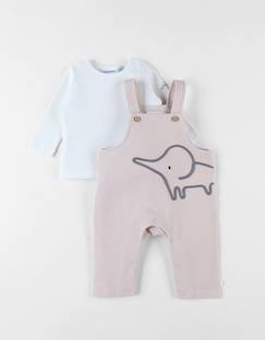 -Ensemble salopette + t-shirt éléphant