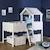 Pack lit cabane mi-hauteur avec tiroirs et matelas donnie bois massif donnie Blanc 3 - vertbaudet enfant 