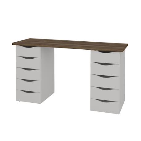 Bureau avec rangement sirius Blanc 3 - vertbaudet enfant 