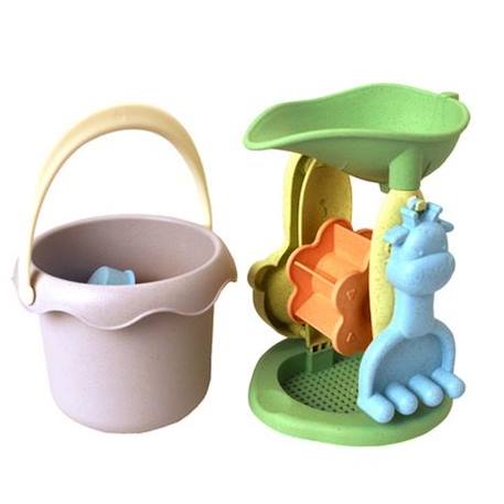 Set de plage & jardin - 8 pièces moulin en paille de blé Multicolore 3 - vertbaudet enfant 
