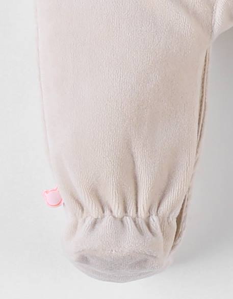 Pyjama en velours côtelé imprimé éléphant Beige 4 - vertbaudet enfant 