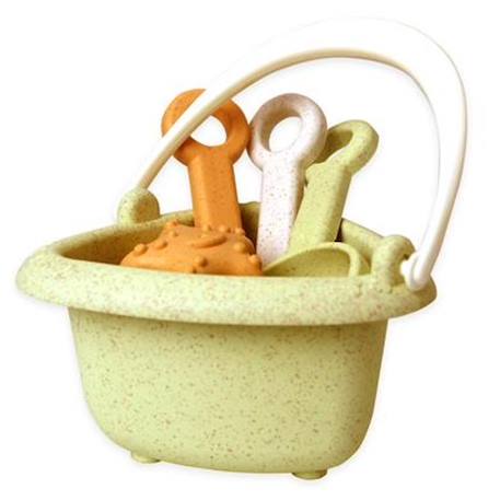 Mini set de plage & jardin - 7 pièces en paille de blé Multicolore 3 - vertbaudet enfant 