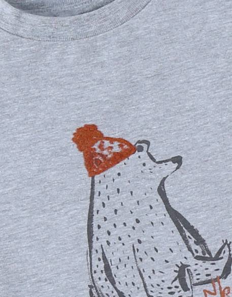 T-shirt ours chiné Gris 5 - vertbaudet enfant 