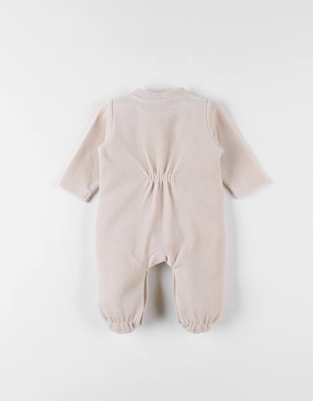Pyjama en velours côtelé imprimé éléphant Beige 3 - vertbaudet enfant 