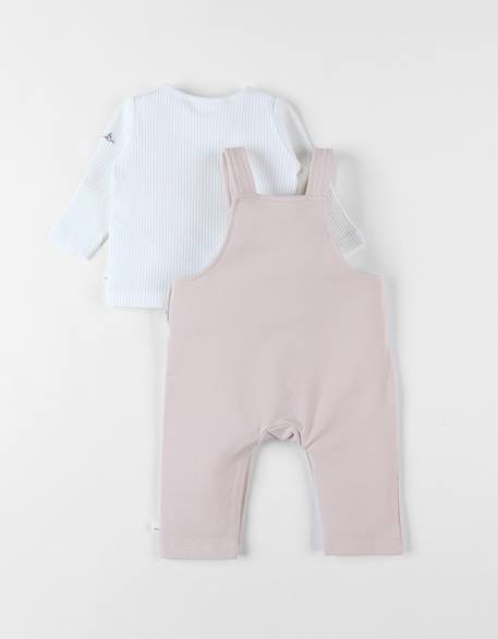 Ensemble salopette + t-shirt éléphant Beige 3 - vertbaudet enfant 
