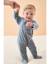 Pyjama en velours côtelé dino Bleu 2 - vertbaudet enfant 
