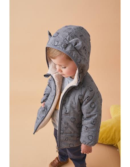 Veste déperlante groloudoux® et sherpa Gris 3 - vertbaudet enfant 