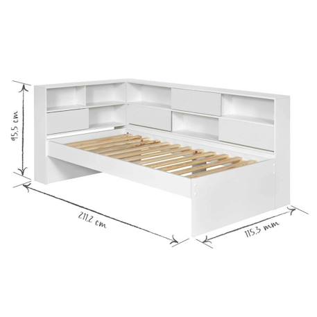 Pack lit cosy gigogne avec 2 matelas play Blanc+Blanc et bois 4 - vertbaudet enfant 