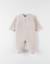 Pyjama en velours côtelé imprimé éléphant Beige 1 - vertbaudet enfant 