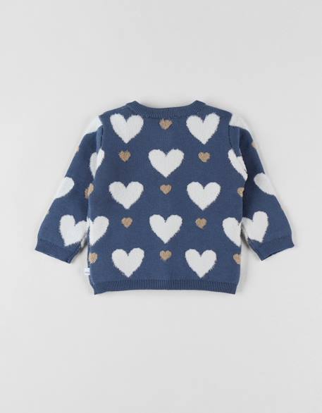 Cardigan en tricot coeur Bleu 3 - vertbaudet enfant 