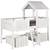 Pack lit cabane mi-hauteur avec tiroirs et matelas donnie bois massif donnie Blanc 1 - vertbaudet enfant 