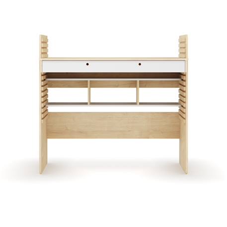 Bureau évolutif avec rangement lewis Bois et blanc 5 - vertbaudet enfant 