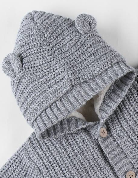 Mantelet en tricot Gris 4 - vertbaudet enfant 