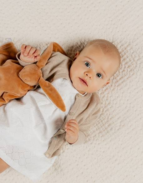 Cardigan en tricot coton Beige 6 - vertbaudet enfant 