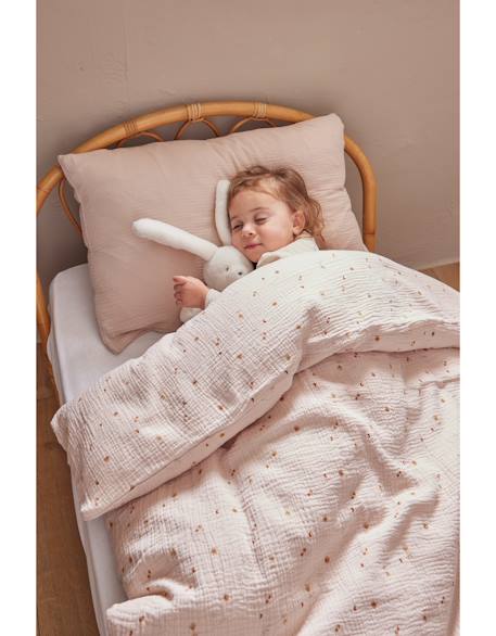 Housse de couette  mousseline de coton Beige 2 - vertbaudet enfant 