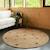 Tapis rond jute avec pompons siska Marron 1 - vertbaudet enfant 