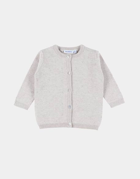 Cardigan en tricot coton Beige 5 - vertbaudet enfant 