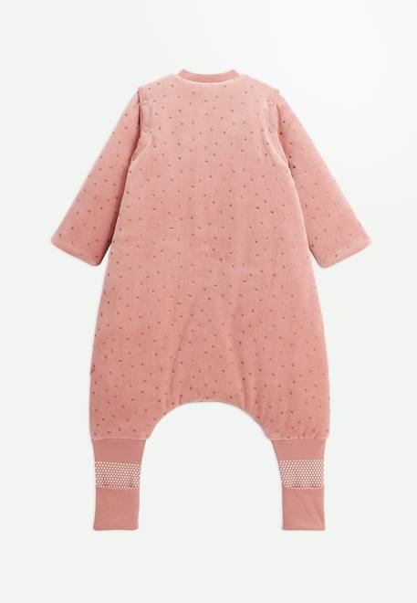 Turbulette d'hiver en velours avec pieds retroussables et manches amovibles bébé rosa Rose 5 - vertbaudet enfant 