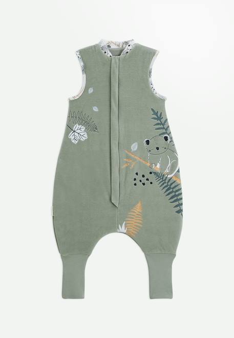 Turbulette tog 2 en velours avec pieds retroussables noah Vert 1 - vertbaudet enfant 
