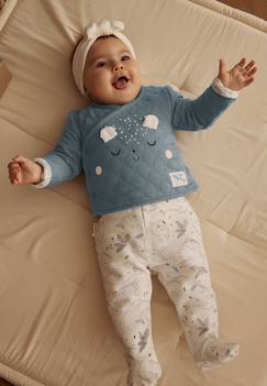 -Ensemble bébé veste en coton matelassé et pantalon en velours petite balade