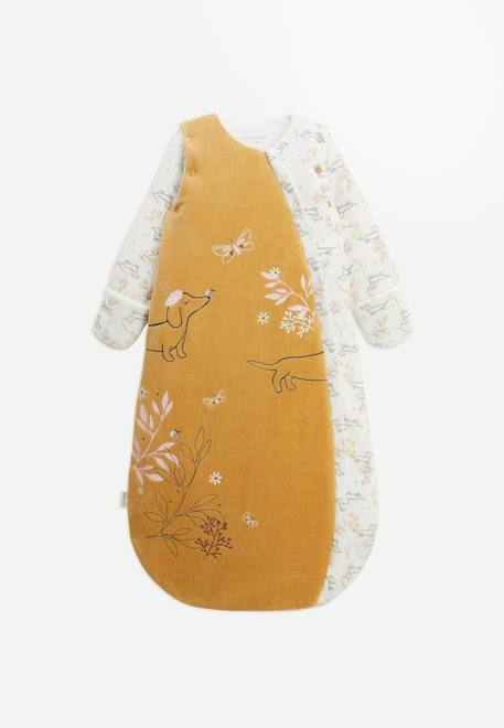Gigoteuse d'hiver en velours avec manches amovibles emilie Ecru 1 - vertbaudet enfant 