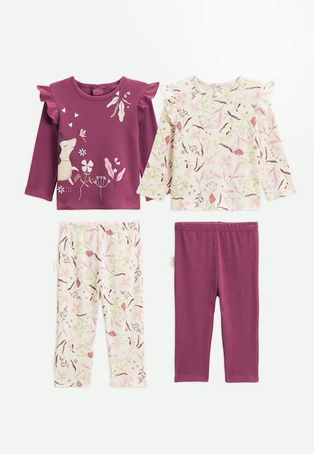 Lot de 2 pyjamas bébé mila Rose 1 - vertbaudet enfant 