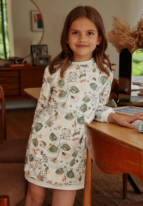 Robe bébé en molleton lily Ecru 1 - vertbaudet enfant 