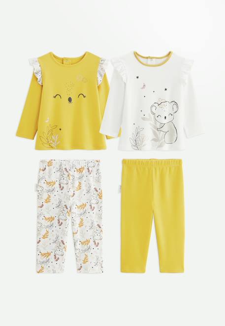 Lot de 2 pyjamas adele Jaune 1 - vertbaudet enfant 